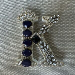 Custom Rhinestone Letter Decor‎ Sparkly Wall or Table Initials, Handmade Crystal